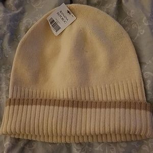 100% wool cream and tan hat
